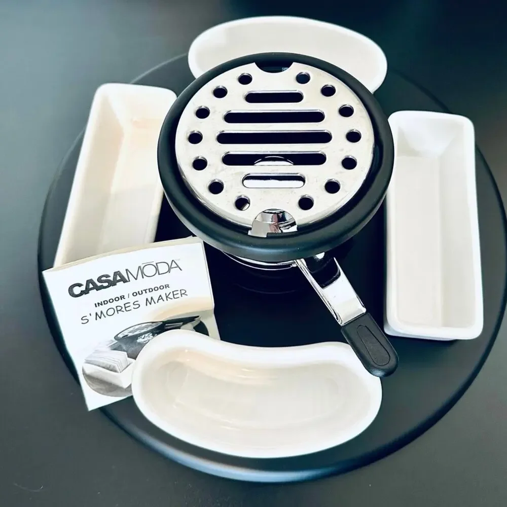 NEW Casa Moda. S'mores Maker Indoor Outdoor Smores Set Marshmallow‎ Roaster